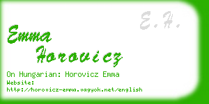 emma horovicz business card